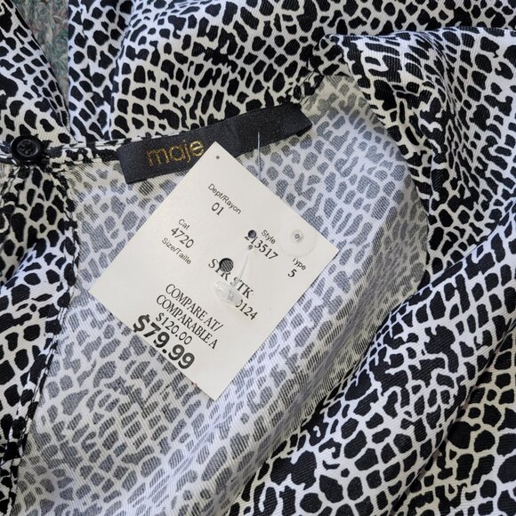 Maje Womens Pomela Animal Print Jumpsuit Size 4 - Picture 8 of 10